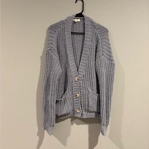 She & Sky Boutique Chunky Gray Women's Cardigan